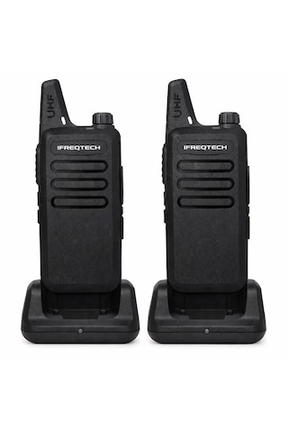 İfreqtech Ap-100 Pmr El Telsizi Çiftli Set Lisanssız Kullanım Uzun Menzil Profesyonel Telsiz 2 Li Paket Şarjlı + Klips Dahil