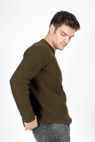 Lee Cooper Erkek Robb O Yaka Triko Kazak 241054 Haki Haki