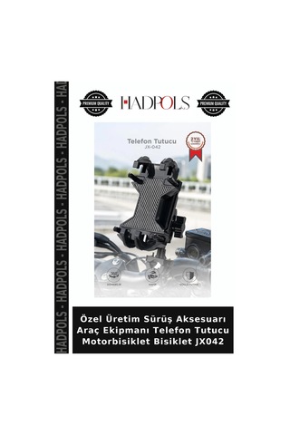 Özel Üretim Sürüş Aksesuarı Araç Ekipmanı Telefon Tutucu Motorbisiklet Bisiklet Jx042 Siyah