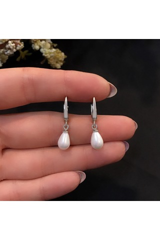 Stela İnci Damla Gümüş Küpe