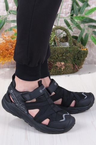 Hammer Jack 24813 Crımson Rahat Esnek Orijinal Ürün Outdoor Erkek Sandalet Siyah