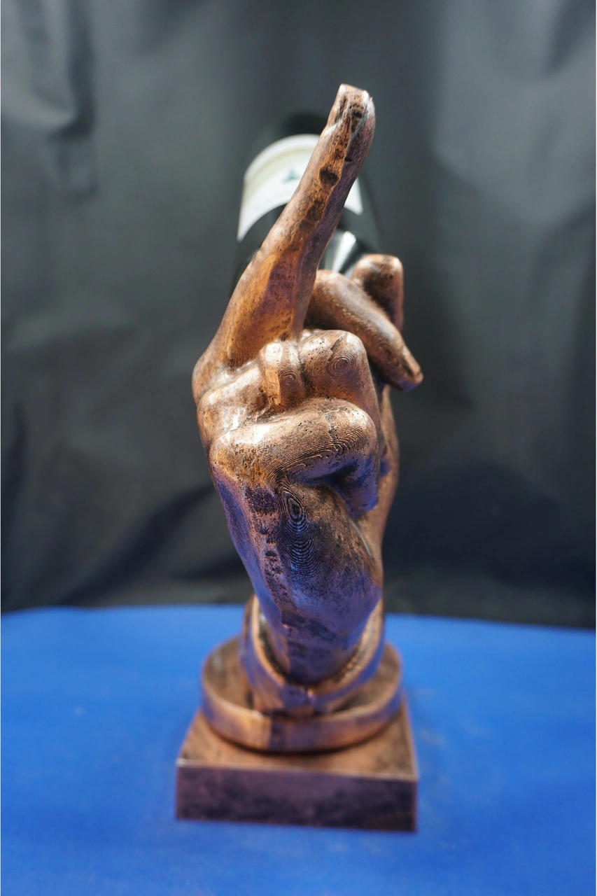 Özel Tasarım Şaraplık Yağdanlık Nh. Biblo Heykel Ev Dekorasyon Hediyelik Aksesuar 27 Cm Bronz