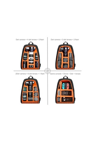 Sones Puluz Açık Hava Taşınabilir Su Geçirmez Çizilmeye Dayanıklı Çift Omuz Sırt Çantası E Kamera Kamera Çantası & Kılıfı 50653345