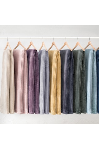 Yataş Bedding Holly Wellsoft Çift Kişilik Battaniye Kül Moru Mor