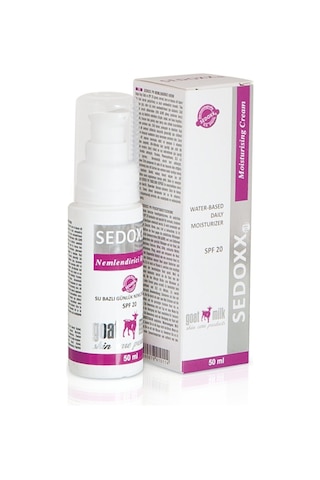 Sedoxx Su Bazlı Günlük Nemlendirici Cilt Bakım Kremi 50 ML
