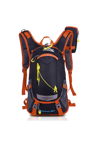 Neevoyu Spor Sırt Çantası - Yağmurluklu, Hidrasyonlu, Bisiklet Ve Kask Ağı İçin 26x22x45 Cm Turuncu