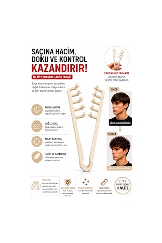 Ognamı3d 3d Baskı Geniş Dişli Saç Şekillendirme Tarağı Ergonomik Tarak 95000958