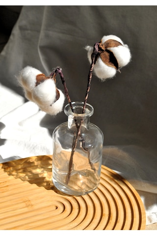 Cam Mini Vazo Şeffaf Dekoratif Minimal Şişe 210 Ml 12 Cm-1 Adet