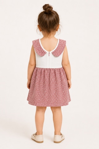 Babyhola Kız Bebek Müslin Sıfır Kol Yazlık Elbise 15234 Gül Kurusu