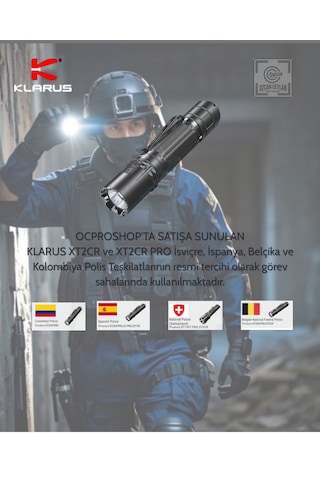 Klarus Xt2cr Pro Taktik Fener -2100 Lümen Siyah
