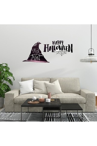 Periboia Happy Halloween Temalı Duvar Stickerı Karışık Renkli