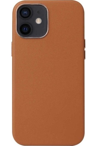 Apple Uyumlu iPhone 12 Kılıf Zore Eyzi Kapak Kahverengi
