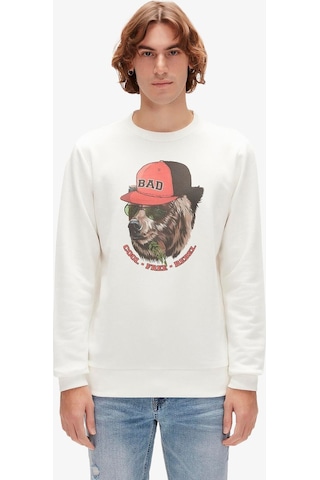 Bad Bear Rebel Crewneck Erkek Beyaz Sweatshirt 23.02.12.019-c04 Beyaz