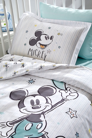 Özdilek Mickey Mouse Good Night Disney Lisanslı Bebek Nevresim Takımı Beyaz