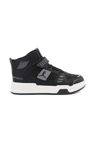 Cool King Uzun Çocuk Sneaker Spor Ayakkabı Siyah