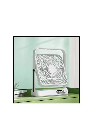 Masaüstü Şarjlı Fan 120 Hız Kademeli Ultra İnce Led Göstergeli Vantilatör Serinletici Mini Klima