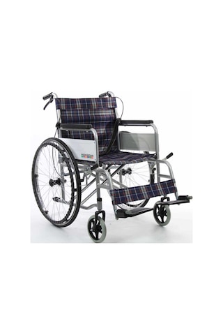 Medkimsan Frenli Tekerlekli Sandalye | Hasta Engelli Arabası | Katlanabilir, Frenli, Emniyet Kemerli