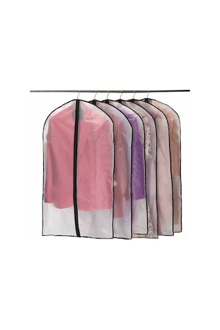 Didadodo Giyim Kılıfları, Toz Geçirmez Su Geçirmez Güve Nemi, Gömlek Takım Elbise/kaban İçin Yarı Şeffaf Fermuarlı Koruyucu Kılıflar, 6 Adet 60-100cm, Farklı Model Diğer