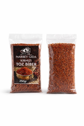 Kırmızı İpek Acı Toz Biber Marbey Tekli