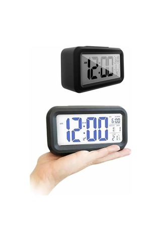 Hubrendy Kargo Dijital Masa Saati Termometreli Takvim Çalar Saat Led Ekran Pilli 521774