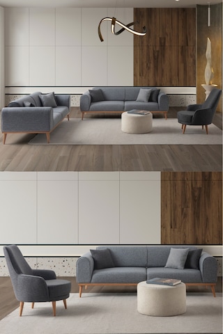 Rebull 3+3+1 Koltuk Takımı Gri