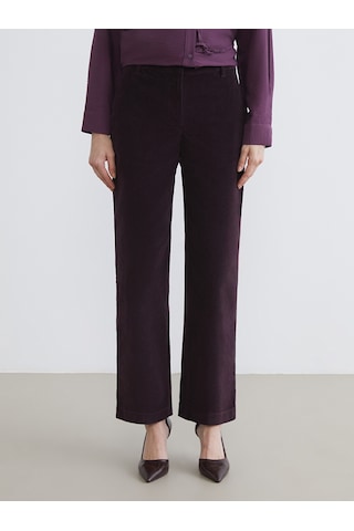 Lcwaıkıkı Classic Bordo Standart Fit Kadife Kadın Pantolon