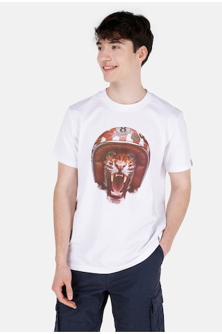 Colin's Colins Normal Kesim Bisiklet Yaka Baskılı Beyaz Erkek Kısa Kol Tişört Cl1064852 Q1.v1 Wht Beyaz
