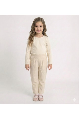Xo Kids Kız Çocuk 3lü Alt Üst Takım 4-7 Yaş 52127 Bej