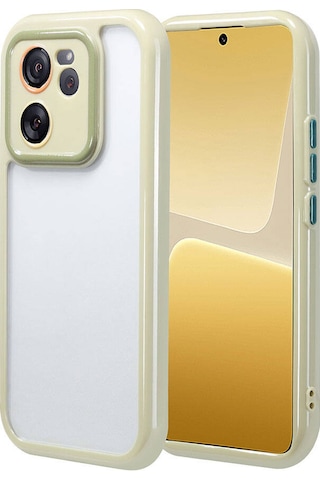 Xiaomi Mi 13t Kılıf Kamera Korumalı Renkli Kenar Ve Çerçeve Tasarımlı Zore Vitamin Kapak-yeşil Yeşil