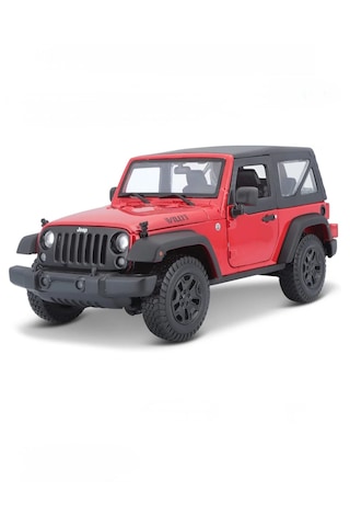 Maisto 1:18 Ölçek 2014 Jeep Wrangler Kırmızı Model Araba