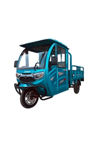 Arora E- 3 Tekerli Kapalı Kabinli Kasalı Elektrikli Motosiklet Mavi