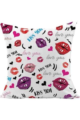 Sevgililer Günü Keten Yastık Kılıfı Baskılı Kanepe Minderi 0009 Diğer