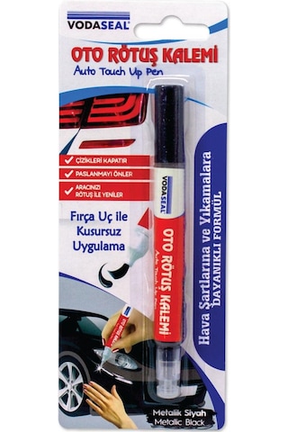Vodaseal Fırça Uçlu Oto Rötuş Kalemi 5 Ml. - Metalik Siyah