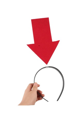 Go İthalat Kişiselleştirilebilir Ok Taç Üzerine Yazı Yazılabilen Parti Tacı Kırmızı Renk 0 - 99