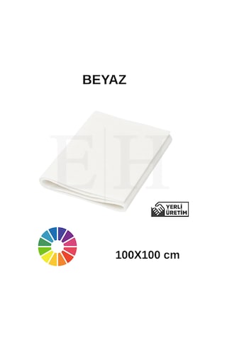 Beyaz Renk Metrelik Ince Keçe Kumaş Keçe 1 Mm Aktivite Keçesi Renkli Keçe 1 Metre 100 Cm X 100 Cm