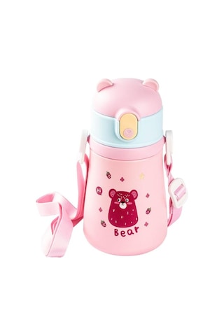 Hon Pembe Askılı Paslanmaz Çelik Çocuk Termosu 480ml Pembe
