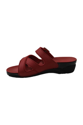 Ceyo Venedik-2 Kırmızı Ortapedik Bayan Terlik & Sandalet 001