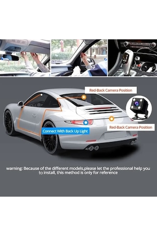 Wifi 1080p Araç Kamerası, Sürüş Kaydedici, 2 İnç Ips Ekran, Üçlü Lens, Araç Kamerası, G-sensörü, Hareket Algılama, Araba Aksesuarları