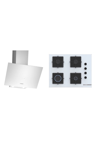 Bosch DWK64PJ20T - POP7C2P30O Beyaz İkili Ankastre Set