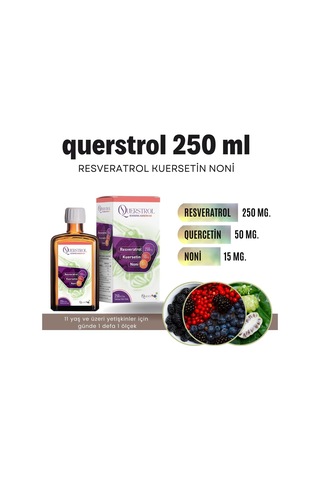Querstrol 250 ML Resveratrol Kuersetin Noni İçerikli Sıvı 250ml