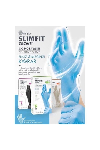Reflex Slimfit Sensitive Mavi Eldiven L-xl 100 Lü 10 Kutu