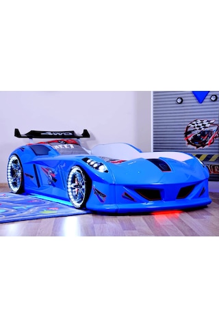 Setaymobilya Arabalı Yatak **Jaguar Arabalı Yatak Mavi ** Full Ledli