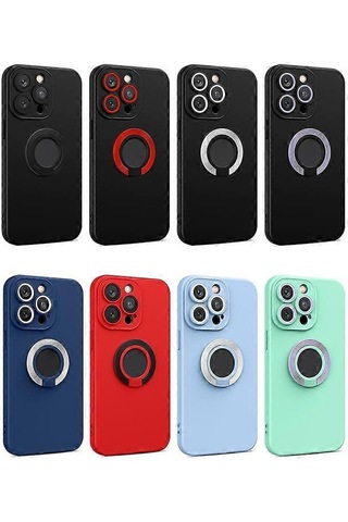 İphone 14 Pro Max İçin Tutuculu Kontrast Renkli Tpu Kılıf Çok Renkli