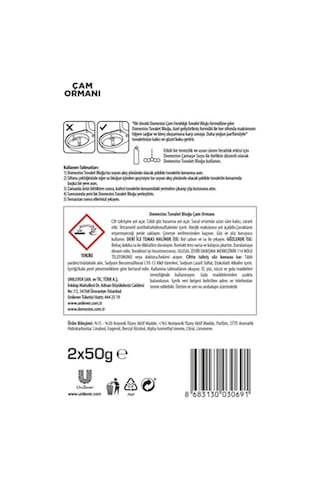 Domestos Wc Blok 5'li Güç Çam Ferahlığı 600 Sifona Kadar Güçlü Temizlik 110 Gr İkili Paket