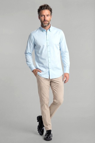 Bisse Casuel Regular Fit Spor Pamuk Açık Mavi Erkek Gömlek Gmgbr2023001 D33 Açık Mavi