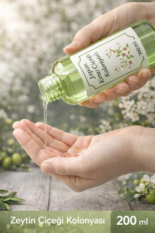 Zeytin Çiçeği Kolonyası 200 Ml Ferahlatıcı Doğal Koku, Uzun Süre Kalıcı, Günlük Kullanım