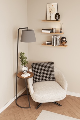 3'lü Dekoratif Raf Duvar Rafı Bendir