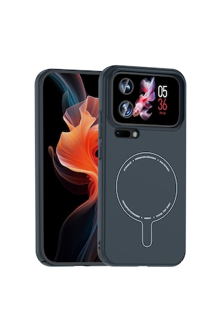 Xiaomi 17 Pro Kılıf Mat Görünümlü Soft Pürüzsüz Yüzey M-safe Şarj Özellikli Kamera Korumalı Sert Kapak Siyah Lacivert