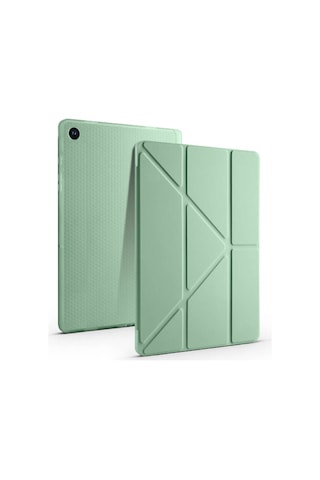 Samsung Uyumlu Galaxy Tab A9 Plus A11+ Üçgen Standlı Uyandırma Fonksiyonlu Tablet Kılıfı Kapaklı Kılıf