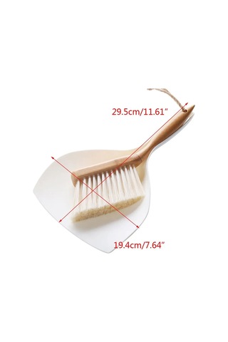 Geeroyoo Mini Bambu Süpürge Ve Faraş Seti - Ergonomik Tasarım, Klavye Ve Yüzey Temizliği İçin İdeal